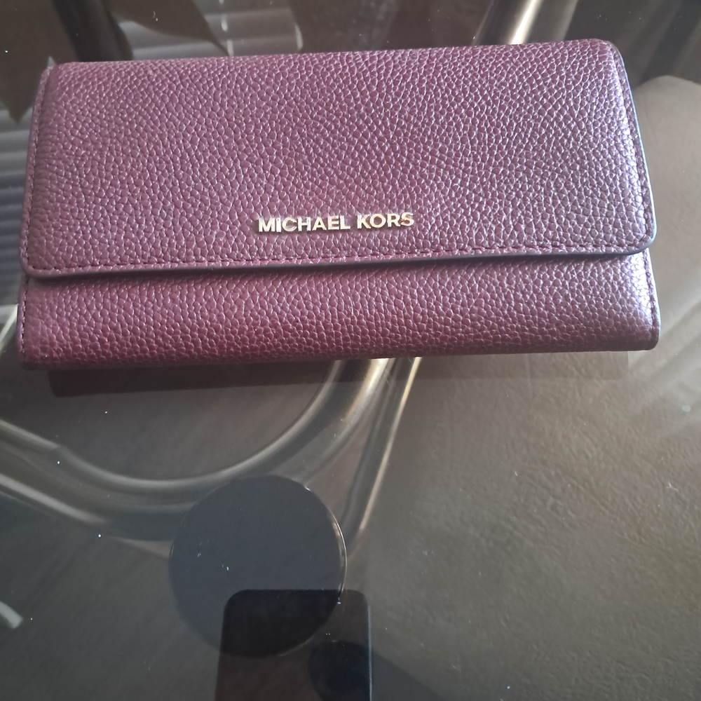 Michael Kors Plum Leather Wallet